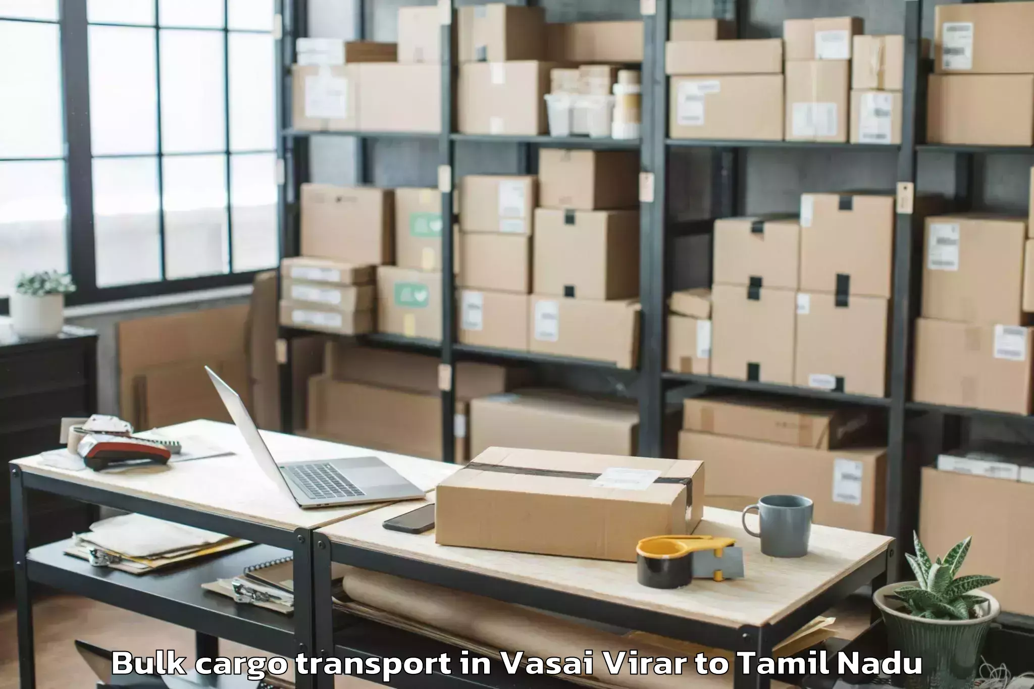 Professional Vasai Virar to Sholinganallur Bulk Cargo Transport